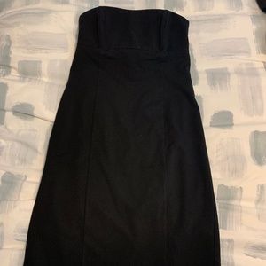 Black strapless dress